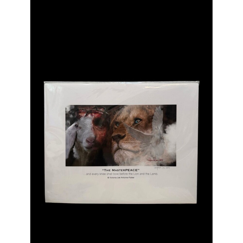 The MasterPEACE Victoria Lee Antione-Fisher Signed Print Lion & The Lamb